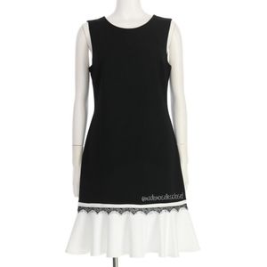 En Focus Lace Trim Black/White Sleeveless …